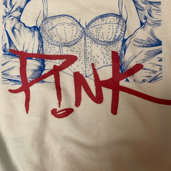 Pink / P!nk Beautiful Trauma World Tour Sweatshirt White Small Pop Vocal Music - Picture 3 of 10